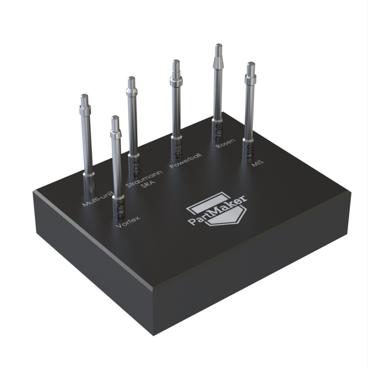 Milling Verification Tool Set of 6 including Lab Stand – PartMaker
